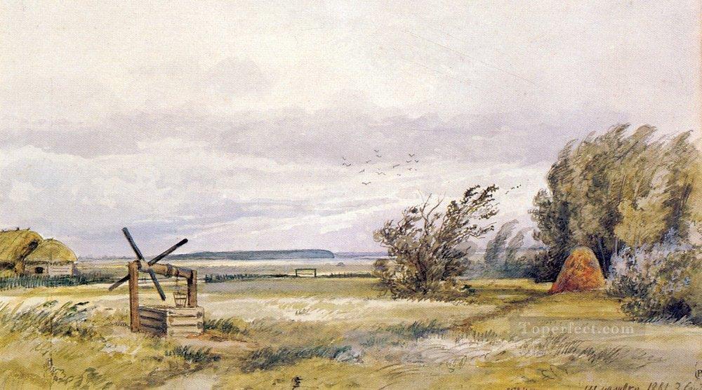 shmelevka windy day 1861 classical landscape Ivan Ivanovich Oil Paintings